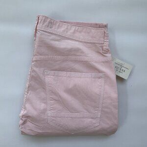 Guess Men’s Twill Pants Slim Straight Light Pink Size 32